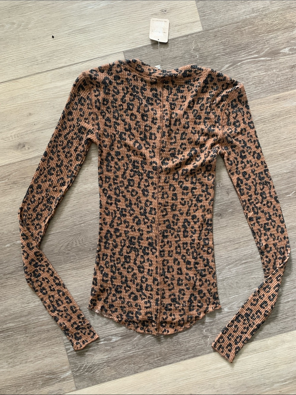 FREE PEOPLE Going Places Printed Cardi NWT Leopard - Picture 5 of 8